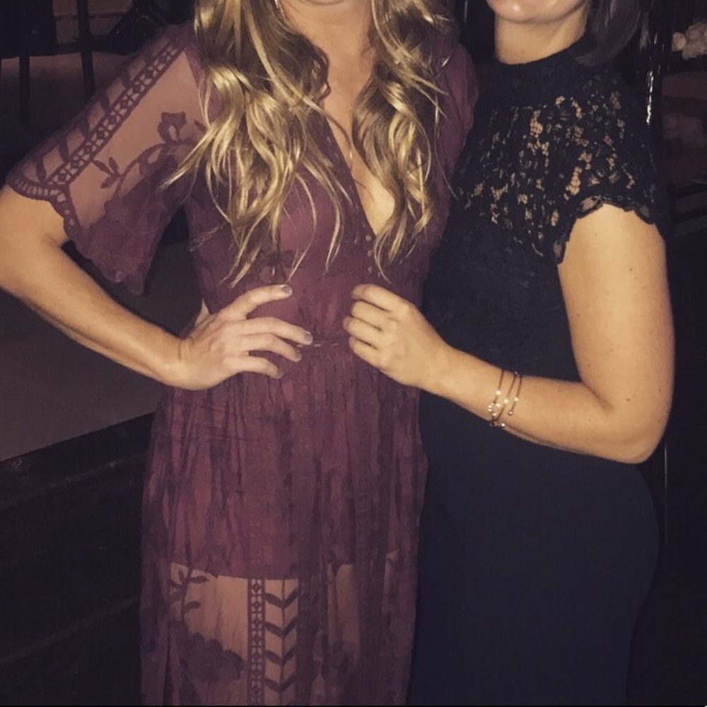 Lace Overlay Romper Dress - Like new